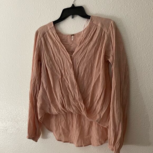 FREE PEOPLE wrap blouse size small like new - Picture 4 of 11